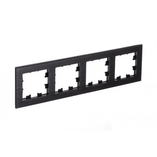 ATN312304 | ATLASDESIGN NATURE 4-постовая РАМКА, МЕТАЛЛ ОНИКС Systeme Electric
