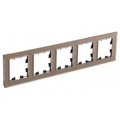 ATN320505 | ATLASDESIGN NATURE 5-постовая РАМКА, ОРГАНИЧЕСКОЕ СТЕКЛО ШАМПАНЬ Systeme Electric
