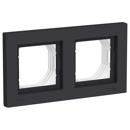 ATN441002 | ATLASDESIGN AQUA 2-постовая РАМКА IP44, КАРБОН Systeme Electric
