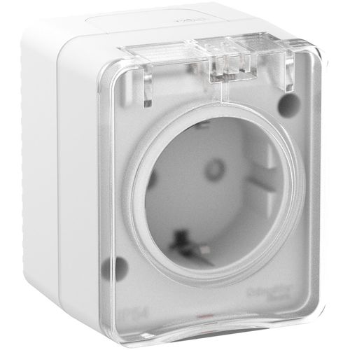 ATN540145 | AtlasDesign PROFI IP54 О/У РОЗЕТКА с заземлением со шторками 16А 250В, БЕЛЫЙ Systeme Electric
