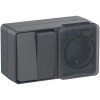 ATN544074 | AtlasDesign PROFI IP54 О/У БЛОК: РОЗ. з/к со шт. 16А, ВЫКЛ.2-клав.10А, АНТРАЦИТ Systeme Electric