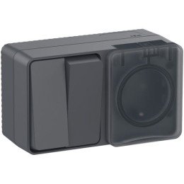 ATN544074 | AtlasDesign PROFI IP54 О/У БЛОК: РОЗ. з/к со шт. 16А, ВЫКЛ.2-клав.10А, АНТРАЦИТ Systeme Electric
