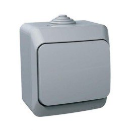 BA10-046C | ЭТЮД IP44 О/У 1-клавишный ПЕРЕКЛЮЧАТЕЛЬ 10 АХ, СЕРЫЙ, Россия Systeme Electric
