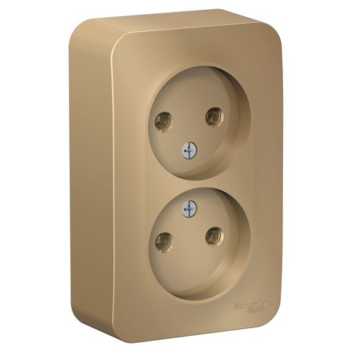 BLNRA000214 | BLANCA О/У РОЗЕТКА двойная без заземл. без штор. ИЗОЛ.ПЛ.,16А,250В,ТИТАН Systeme Electric
