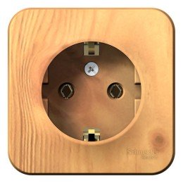 BLNRA010105 | BLANCA О/У РОЗЕТКА с заземлением без шторок, 16А, 250В, ЯСЕНЬ Systeme Electric
