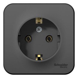 BLNRA010106 | BLANCA О/У РОЗЕТКА с заземлением без шторок, 16А, 250В, АНТРАЦИТ Systeme Electric
