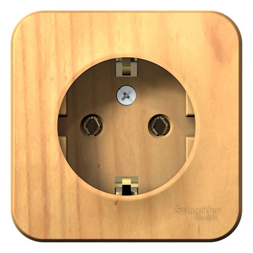 BLNRA010115 | BLANCA О/У РОЗЕТКА с заземлением без шторок ИЗОЛ.ПЛ., 16А, 250В, ЯСЕНЬ Systeme Electric
