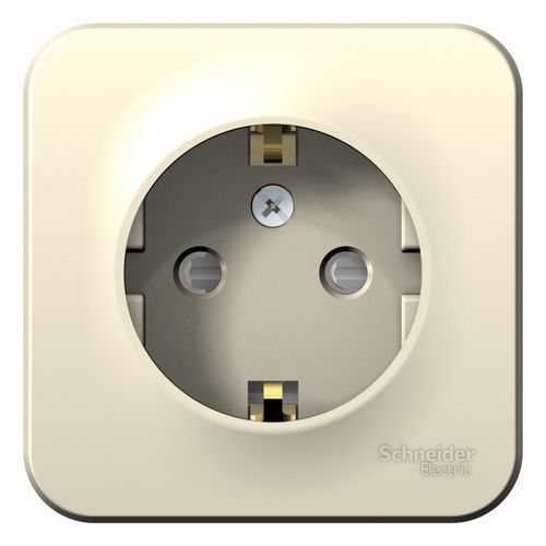 BLNRA011102 | BLANCA О/У РОЗЕТКА с заземлением со шторками, 16А, 250В, МОЛОЧНЫЙ Systeme Electric
