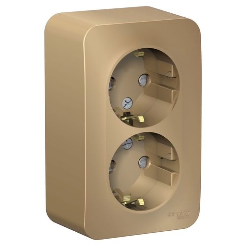 BLNRA011214 | BLANCA О/У РОЗЕТКА двойная с заземл. со шторк. ИЗОЛ.ПЛ.,16А,250В, ТИТАН Systeme Electric
