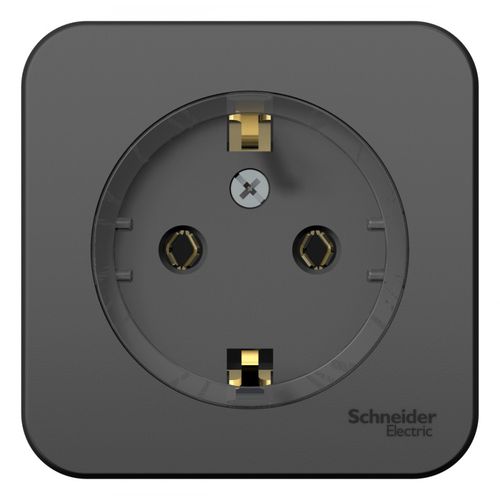 BLNRA110116 | BLANCA О/У РОЗЕТКА с заземлением без штор.,(КОМПАКТ) ИЗОЛ.ПЛ.16А, 250В,АНТРАЦИТ Systeme Electric
