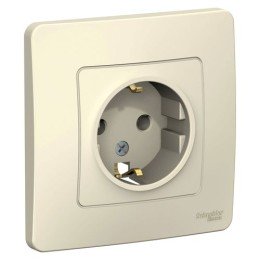 BLNRS001012 | BLANCA С/У РОЗЕТКА с заземлением без шторок, 16А, 250В, МОЛОЧНЫЙ Systeme Electric
