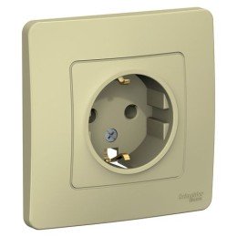 BLNRS001017 | BLANCA С/У РОЗЕТКА с заземлением без шторок, 16А, 250В, БЕЖЕВЫЙ Systeme Electric
