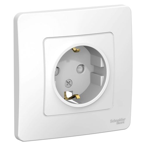 BLNRS001111 | BLANCA С/У РОЗЕТКА с заземлением со шторками, 16А, 250В, БЕЛЫЙ Systeme Electric

