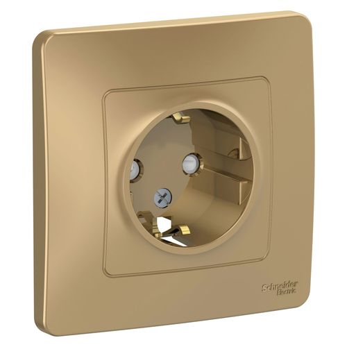 BLNRS001114 | BLANCA С/У РОЗЕТКА с заземлением со шторками, 16А, 250В, ТИТАН Systeme Electric
