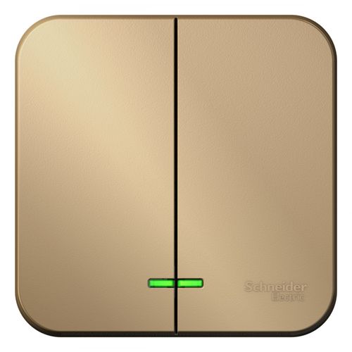 BLNVA105114 | BLANCA О/У 2-клавишный ВЫКЛЮЧАТЕЛЬ (сх.5) с подсв.ИЗОЛ.ПЛ,10А,250В, ТИТАН Systeme Electric
