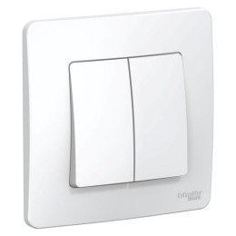 BLNVS106601 | BLANCA С/У 2-клавишный ПЕРЕКЛЮЧАТЕЛЬ (cх.6+6), 10А, 250В, БЕЛЫЙ Systeme Electric
