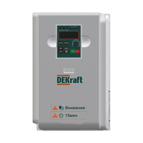 DEKV060G5R5T4B | Преобразователь частоты DEKV060-5.5кВт 3 фазы 380В с торм. модулем DEKraft
