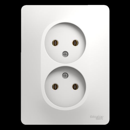 GSL000120 | GLOSSA РОЗЕТКА двойная без заземления,16А, в сборе, БЕЛЫЙ Systeme Electric
