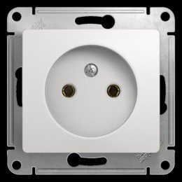 GSL000141 | GLOSSA РОЗЕТКА без заземления, 16А, механизм, БЕЛЫЙ Systeme Electric
