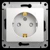 GSL000145 | GLOSSA РОЗЕТКА с заземлением со шторками, 16А, механизм, БЕЛЫЙ Systeme Electric
