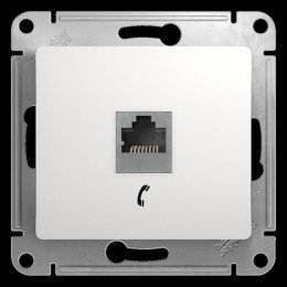 GSL000181T | GLOSSA РОЗЕТКА телефонная RJ11, механизм, БЕЛЫЙ Systeme Electric
