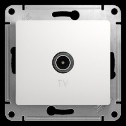 GSL000191 | GLOSSA TV РОЗЕТКА оконечная 1DB, механизм, БЕЛЫЙ Systeme Electric
