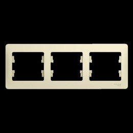 GSL000203 | GLOSSA 3-постовая РАМКА, горизонтальная, БЕЖЕВЫЙ Systeme Electric
