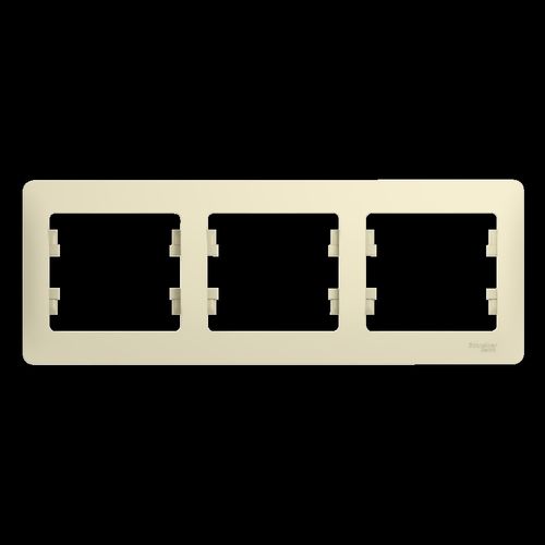 GSL000203 | GLOSSA 3-постовая РАМКА, горизонтальная, БЕЖЕВЫЙ Systeme Electric
