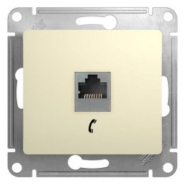 GSL000281T | GLOSSA РОЗЕТКА телефонная RJ11, механизм, БЕЖЕВЫЙ Systeme Electric
