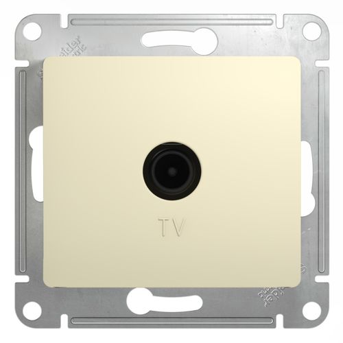 GSL000292 | GLOSSA TV РОЗЕТКА проходная 4DB, механизм, БЕЖЕВЫЙ Systeme Electric
