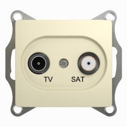GSL000298 | GLOSSA TV-SAT РОЗЕТКА проходная 4DB, механизм, БЕЖЕВЫЙ Systeme Electric
