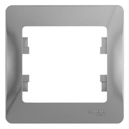 GSL000301 | GLOSSA 1-постовая РАМКА, АЛЮМИНИЙ Systeme Electric
