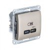 GSL000427 | GLOSSA USB РОЗЕТКА тип-C 65Вт высокоскор.заряд. QC, PD, механизм, ТИТАН Systeme Electric
