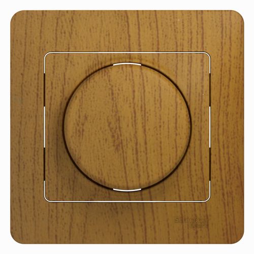 GSL000537 | GLOSSA СВЕТОРЕГУЛЯТОР (диммер) повор-нажим, LED, RC, 630Вт, в сборе, ДЕРЕВО ДУБ Systeme Electric
