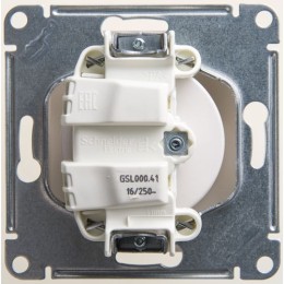GSL000641 | GLOSSA РОЗЕТКА без заземления, 16А, 250В, механизм, ПЕРЛАМУТР Systeme Electric
