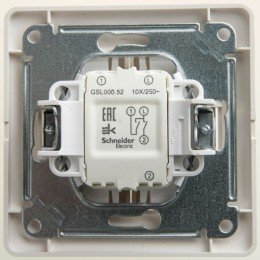 GSL000652 | GLOSSA 2-клавишный ВЫКЛЮЧАТЕЛЬ, сх.5, 10АХ, в сборе, ПЕРЛАМУТР Systeme Electric

