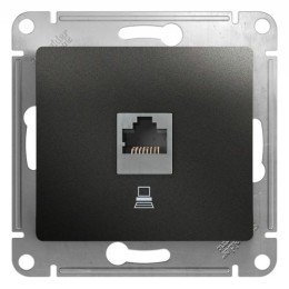 GSL000781K | GLOSSA РОЗЕТКА компьютерная RJ45 кат.5Е, АНТРАЦИТ Systeme Electric
