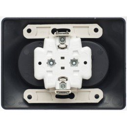 GSL000820 | GLOSSA РОЗЕТКА двойная без заземления, 16А, 250В, в сборе, ШОКОЛАД Systeme Electric
