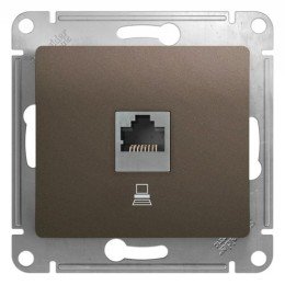GSL000881K | GLOSSA РОЗЕТКА компьютерная RJ45 кат.5Е, ШОКОЛАД Systeme Electric
