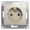 GSL000943 | GLOSSA РОЗЕТКА с заземлением,16А, 250В, механизм, МОЛОЧНЫЙ Systeme Electric
