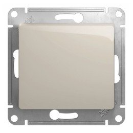 GSL000961 | GLOSSA 1-клавишный ПЕРЕКЛЮЧАТЕЛЬ,сх.6,10AX, механизм, МОЛОЧНЫЙ Systeme Electric
