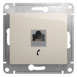 GSL000981T | GLOSSA РОЗЕТКА телефонная RJ11, механизм, МОЛОЧНЫЙ Systeme Electric
