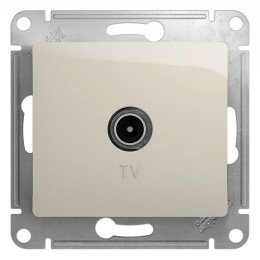 GSL000992 | GLOSSA TV РОЗЕТКА проходная 4DB, механизм, МОЛОЧНЫЙ Systeme Electric
