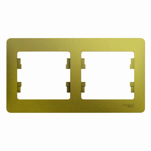 GSL001002 | GLOSSA 2-постовая РАМКА, горизонтальная, ФИСТАШКОВЫЙ Systeme Electric
