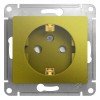 GSL001045 | GLOSSA РОЗЕТКА с заземлением со шторками,16А, 250В, механизм, ФИСТАШКОВЫЙ Systeme Electric
