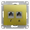 GSL001085 | GLOSSA РОЗЕТКА двойная RJ11+RJ45, кат.5Е,механизм, ФИСТАШКОВЫЙ Systeme Electric
