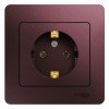 GSL001142 | GLOSSA РОЗЕТКА с заземлением,16А, 250В, в сборе,БАКЛАЖАНОВЫЙ Systeme Electric
