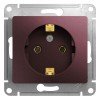 GSL001143 | GLOSSA РОЗЕТКА с заземлением, 16А, 250В, механизм, БАКЛАЖАНОВЫЙ Systeme Electric