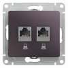 GSL001485KK | GLOSSA РОЗЕТКА двойная компьютерная RJ45+RJ45, кат.5Е, механизм, СИРЕНЕВЫЙ ТУМАН Systeme Electric
