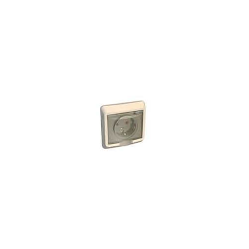 PC16-044K | ЭТЮД IP44 С/У РОЗЕТКА с заземлением со штороками 16А 250B, КРЕМОВЫЙ, Россия Systeme Electric
